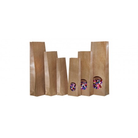 Paper bags with block bottom