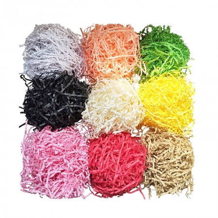 Colored shredded paper